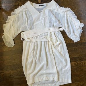 Gorgeous sheer BCBG white summer dress